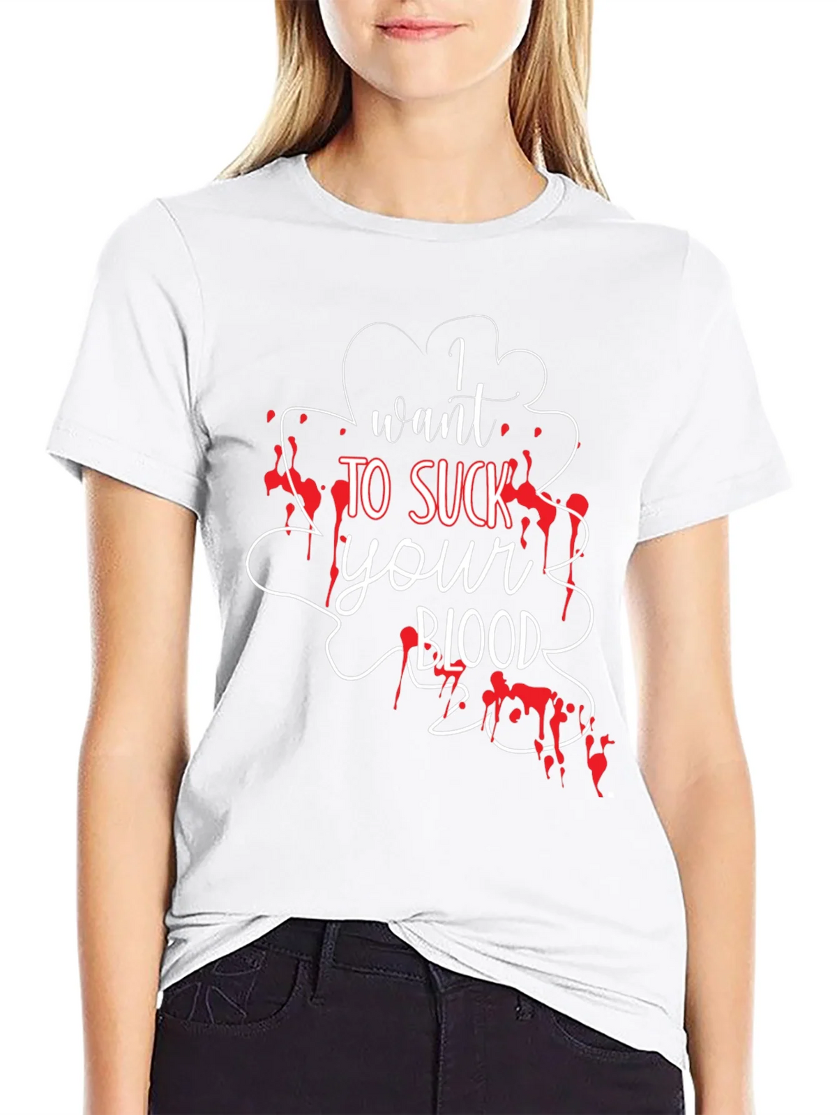 I Want To Suck Your Blood T-Shirt - Halloween Tee product image 8