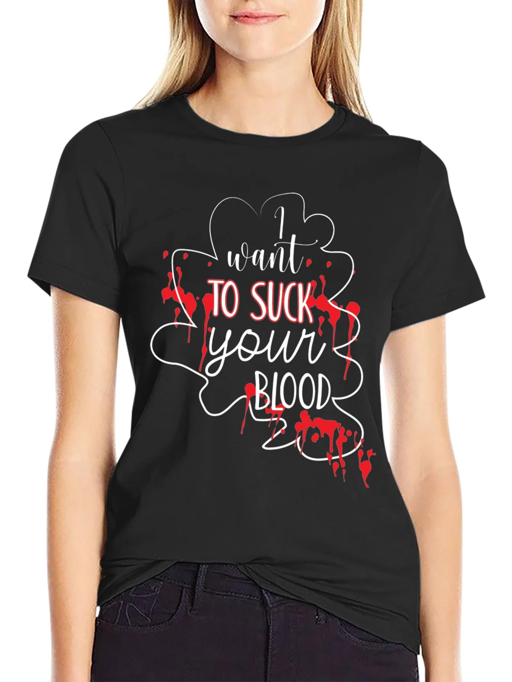 I Want To Suck Your Blood T-Shirt - Halloween Tee product image 2