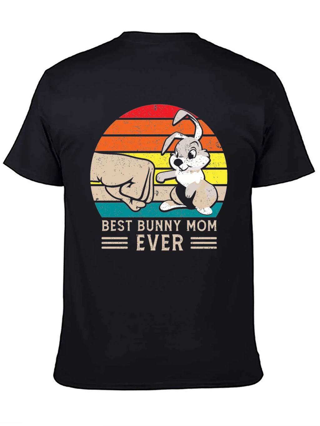 Best Bunny Mom Ever Black T-Shirt product image 2
