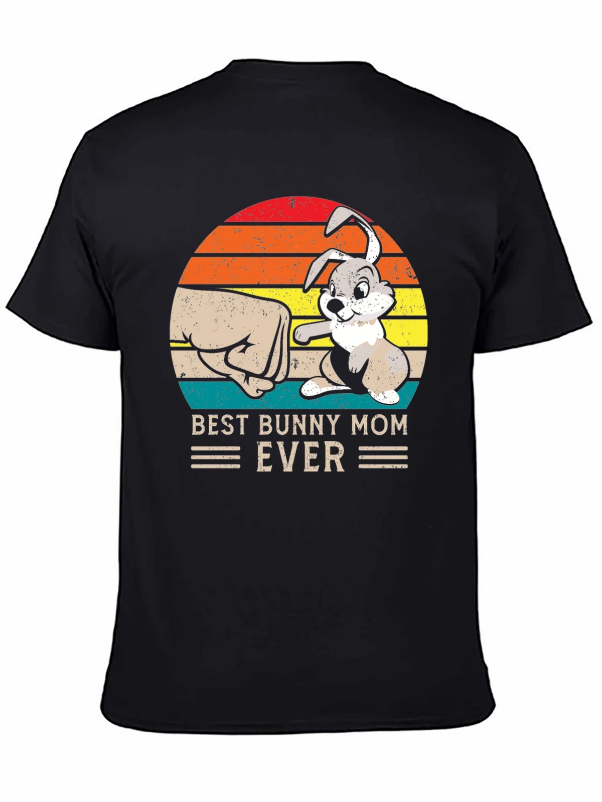 Best Bunny Mom Ever Black T-Shirt product image 2