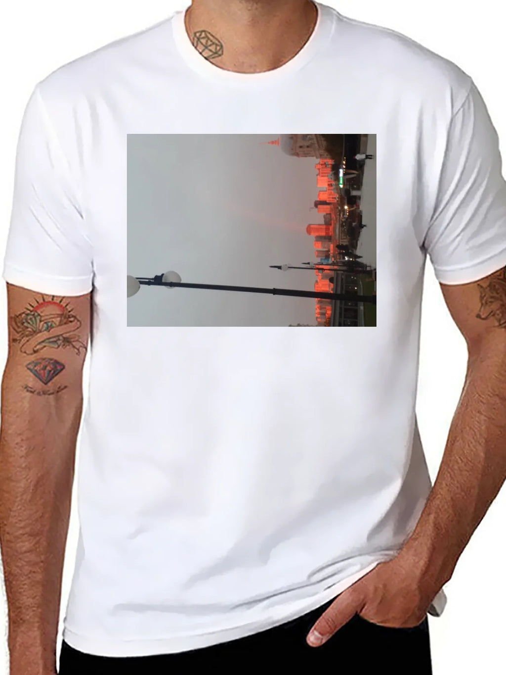 Cityscape T-Shirt - Urban Lights Design product image 7