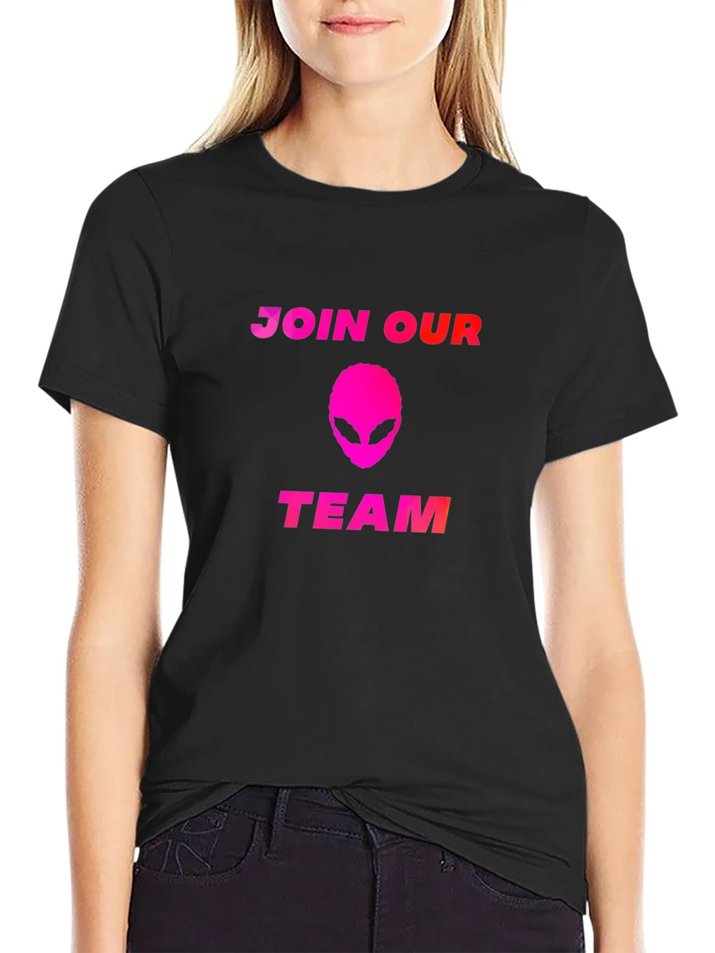 Join Our Team Alien T-Shirt - Black Cotton Blend product image 2