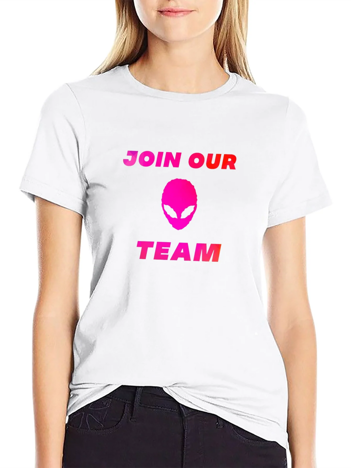 Join Our Team Alien T-Shirt - Black Cotton Blend product image 8
