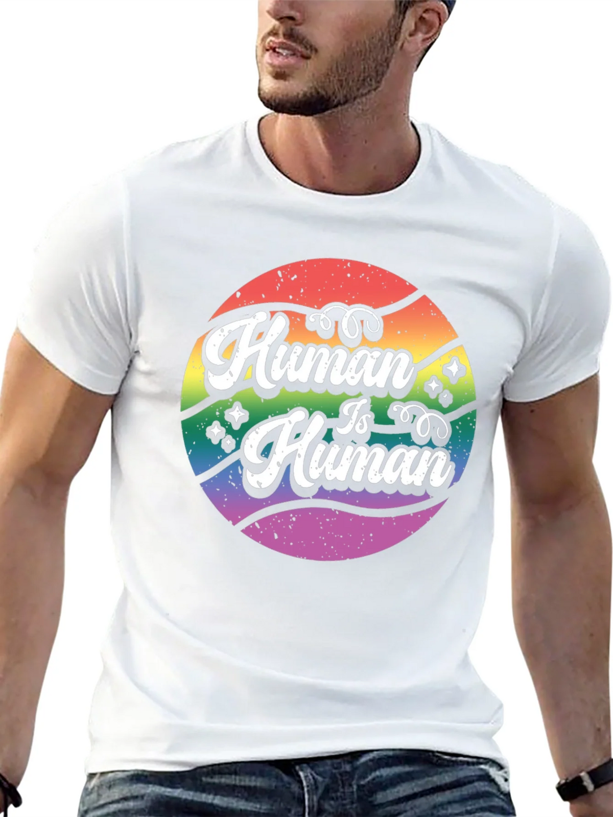 Human Is Graphic Tee - LGBTQ+ Pride product image 12