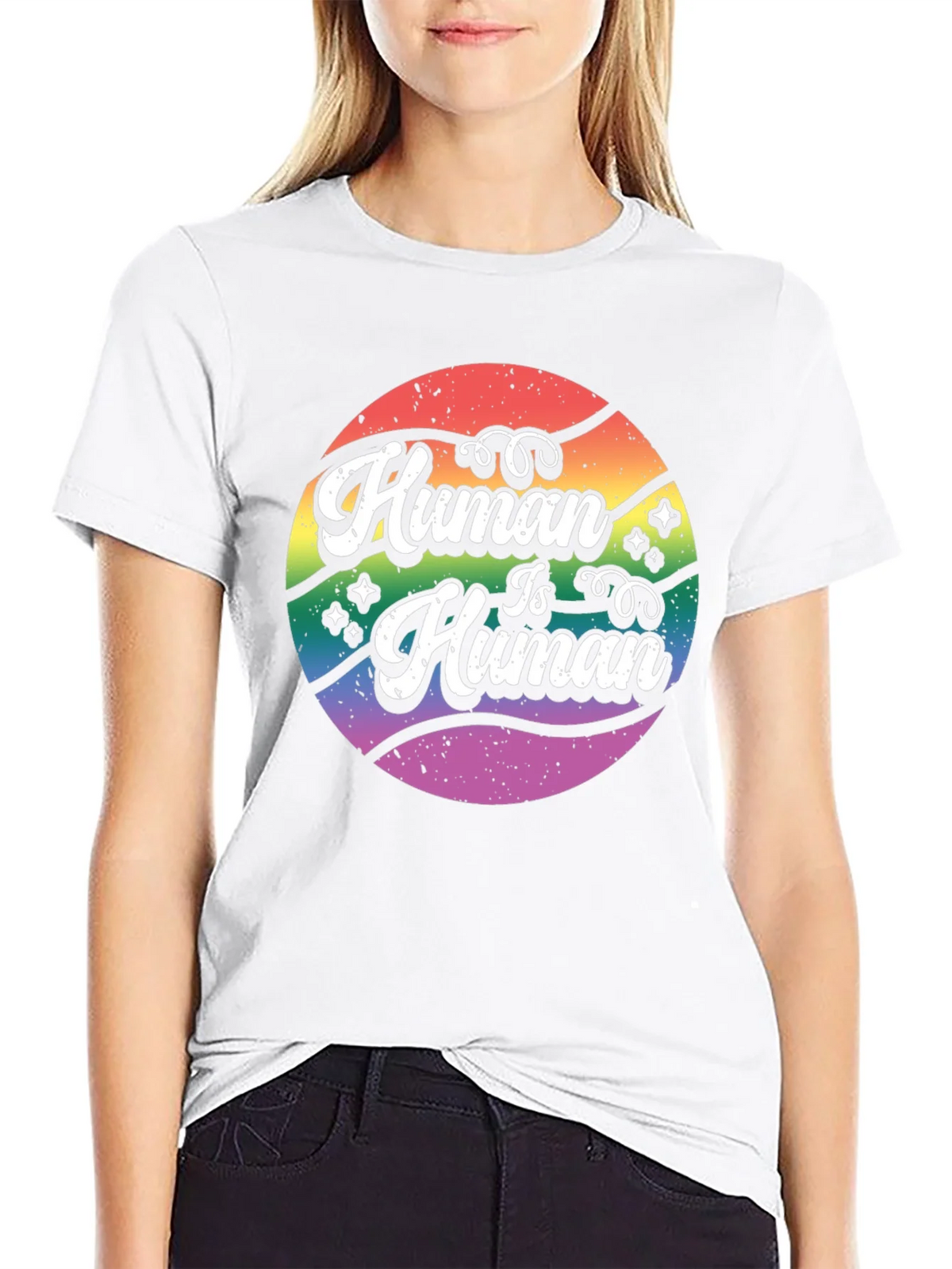 Human Is Graphic Tee - LGBTQ+ Pride product image 8