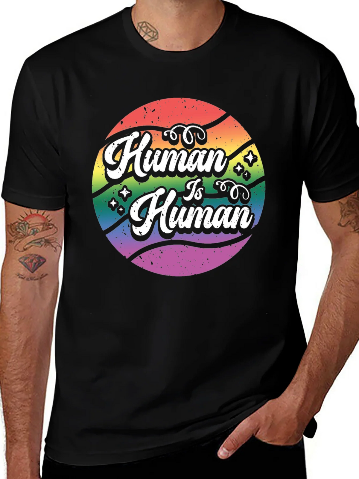 Human Is Graphic Tee - LGBTQ+ Pride product image 1
