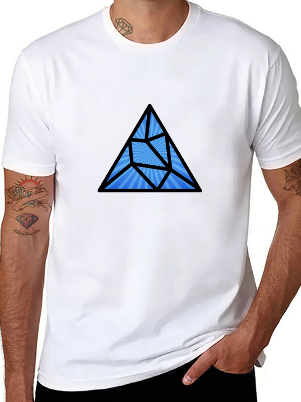 Geometric Prism Black T-Shirt product image 7