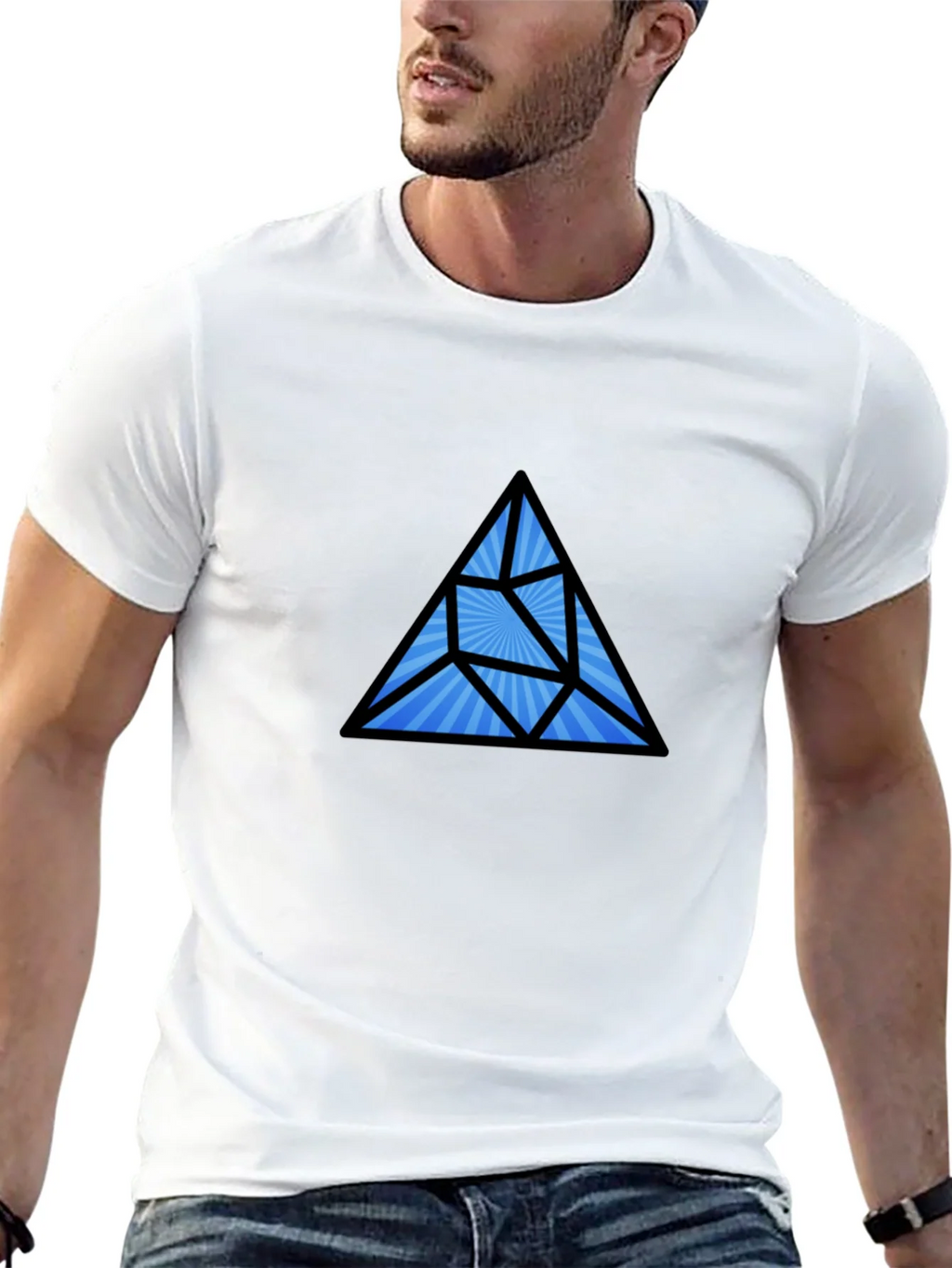 Geometric Prism Black T-Shirt product image 12
