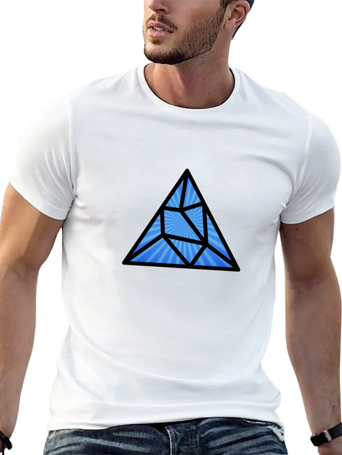 Geometric Prism Black T-Shirt product image 12
