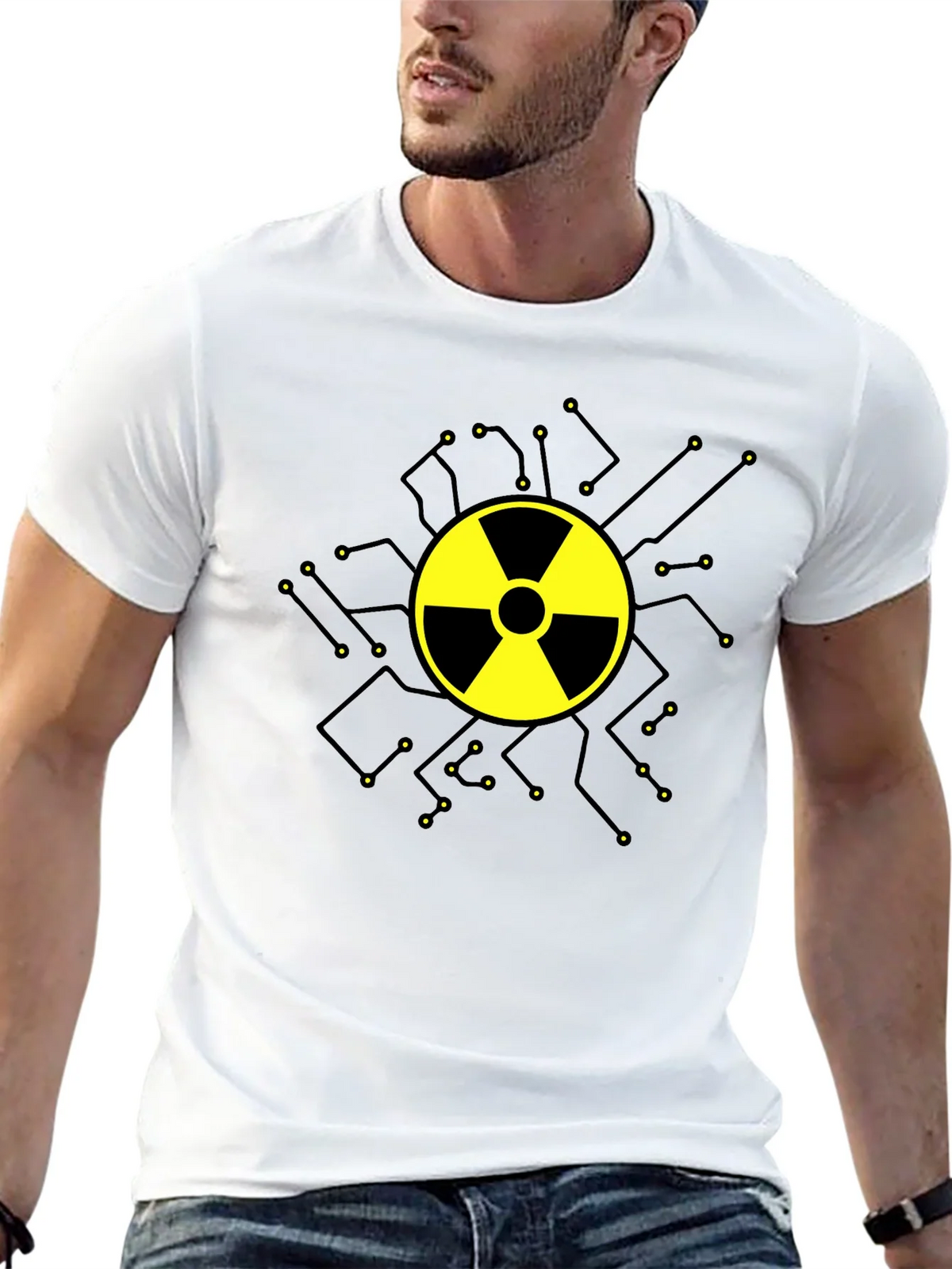 Radioactive Symbol Graphic T-Shirt - Black Cotton product image 12