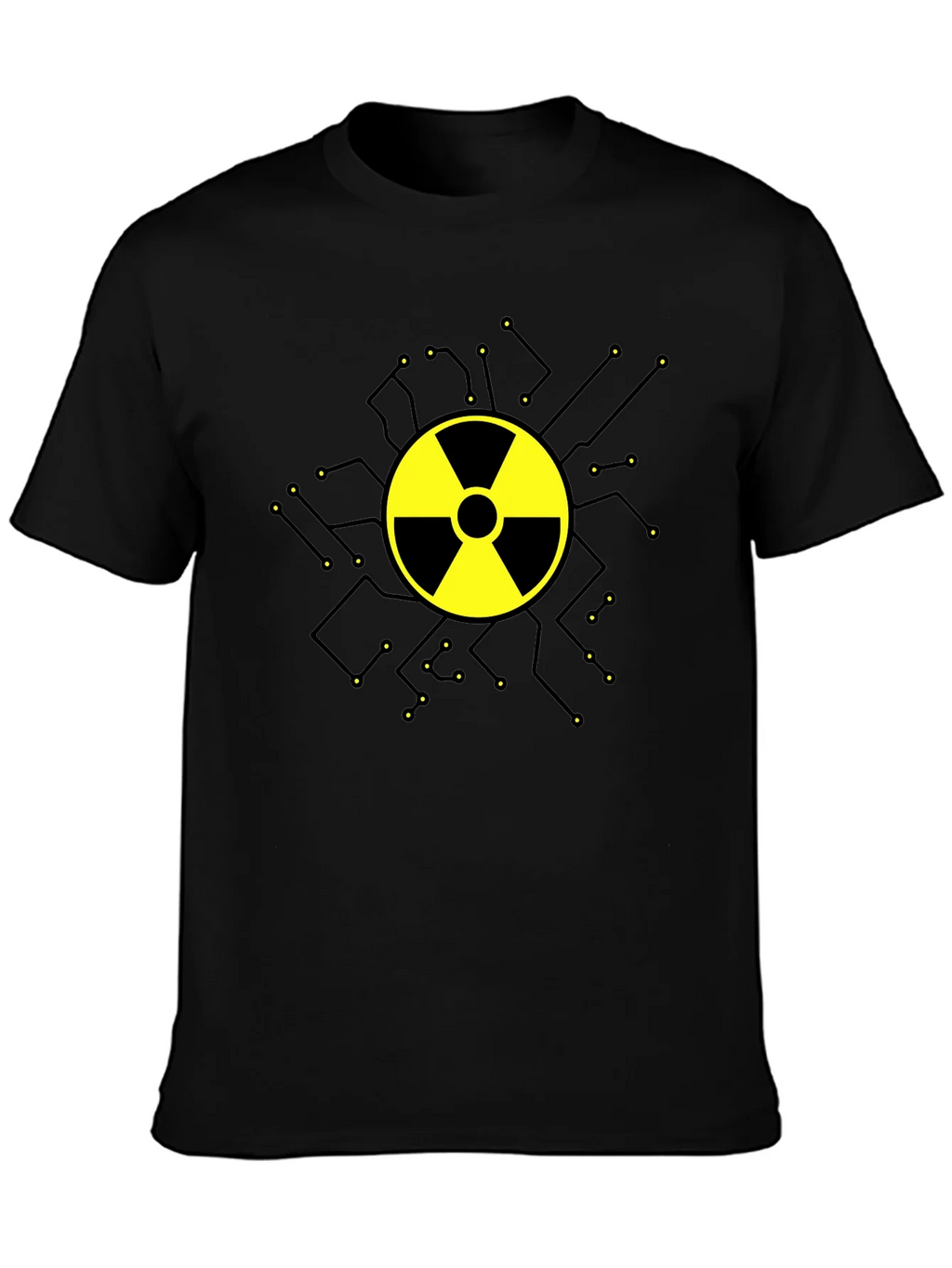 Radioactive Symbol Graphic T-Shirt - Black Cotton product image 3