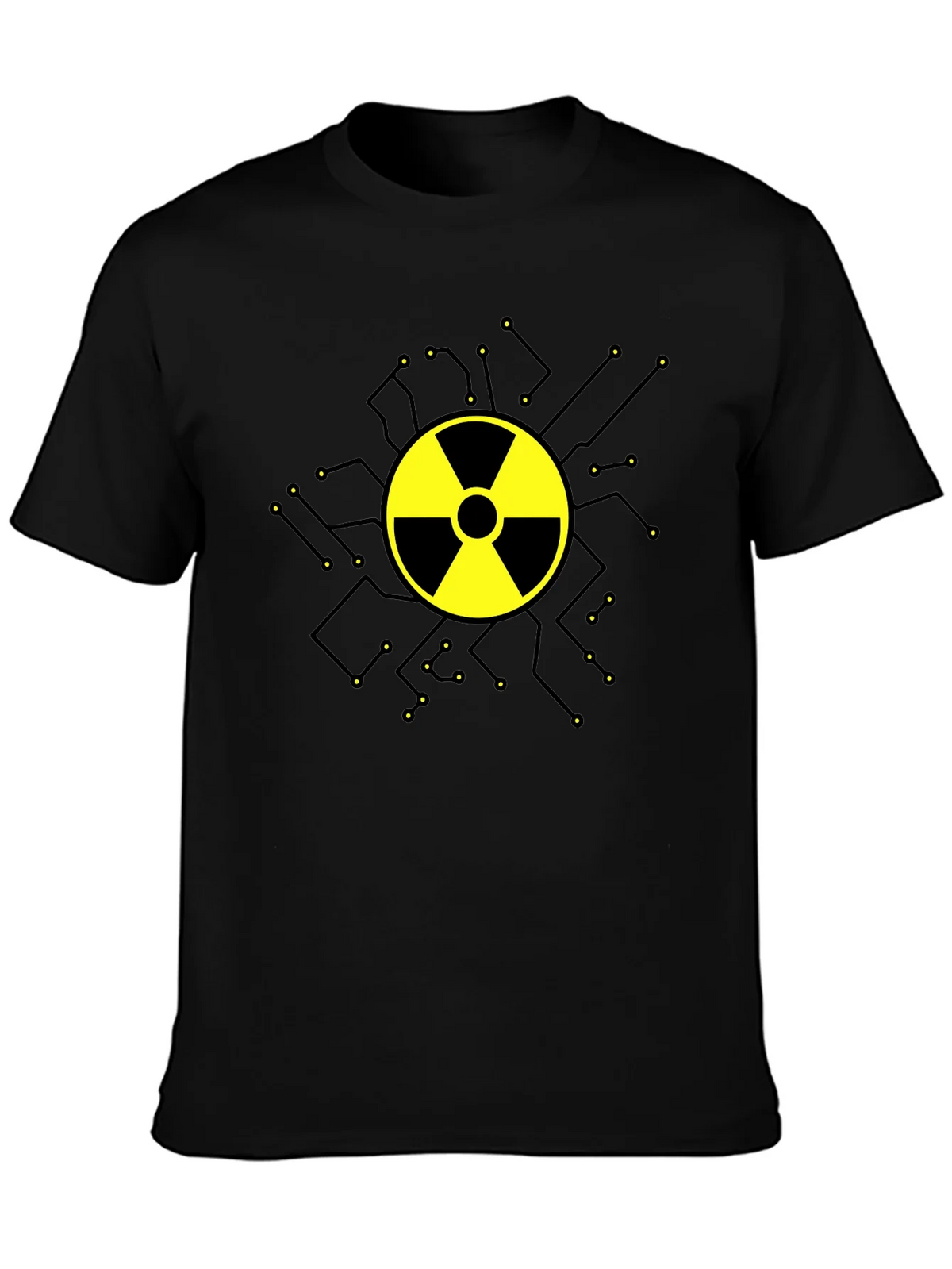 Radioactive Symbol Graphic T-Shirt - Black Cotton product image 3