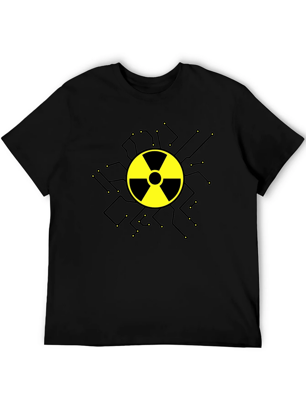 Radioactive Symbol Graphic T-Shirt - Black Cotton product image 5