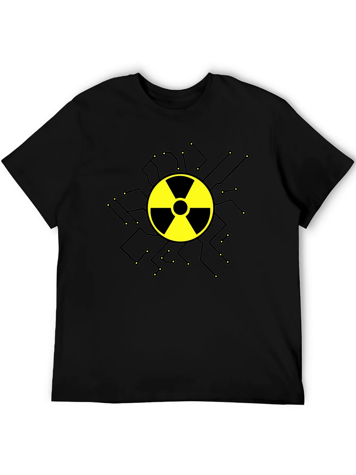 Radioactive Symbol Graphic T-Shirt - Black Cotton product image 5