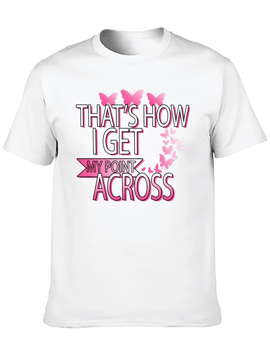 Butterfly Point Across Graphic Tee - Breast Cancer Awareness product image 9