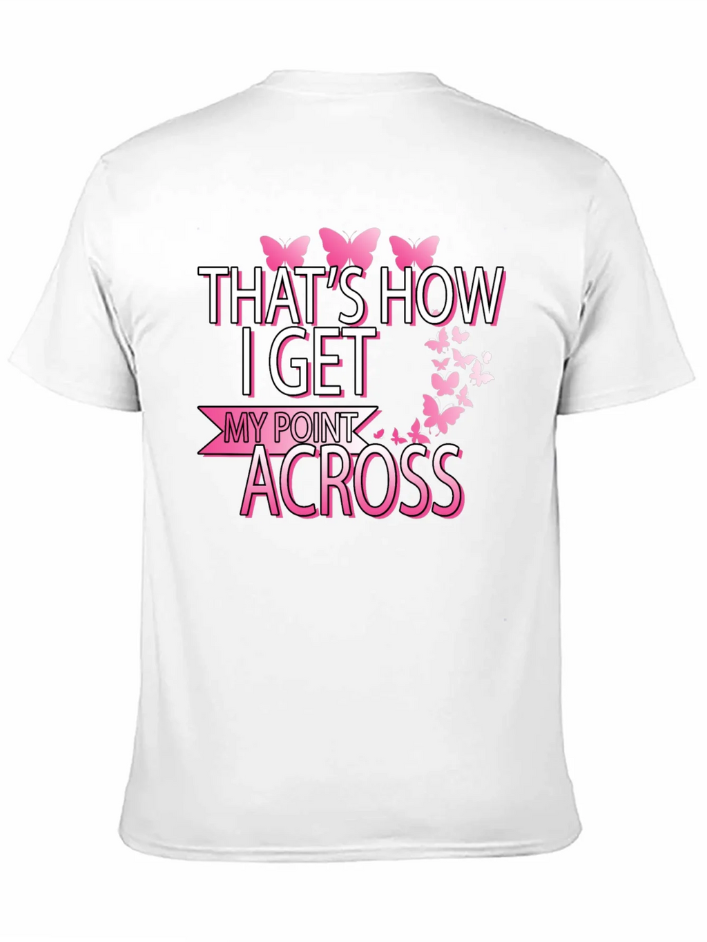 Butterfly Point Across Graphic Tee - Breast Cancer Awareness product image 10