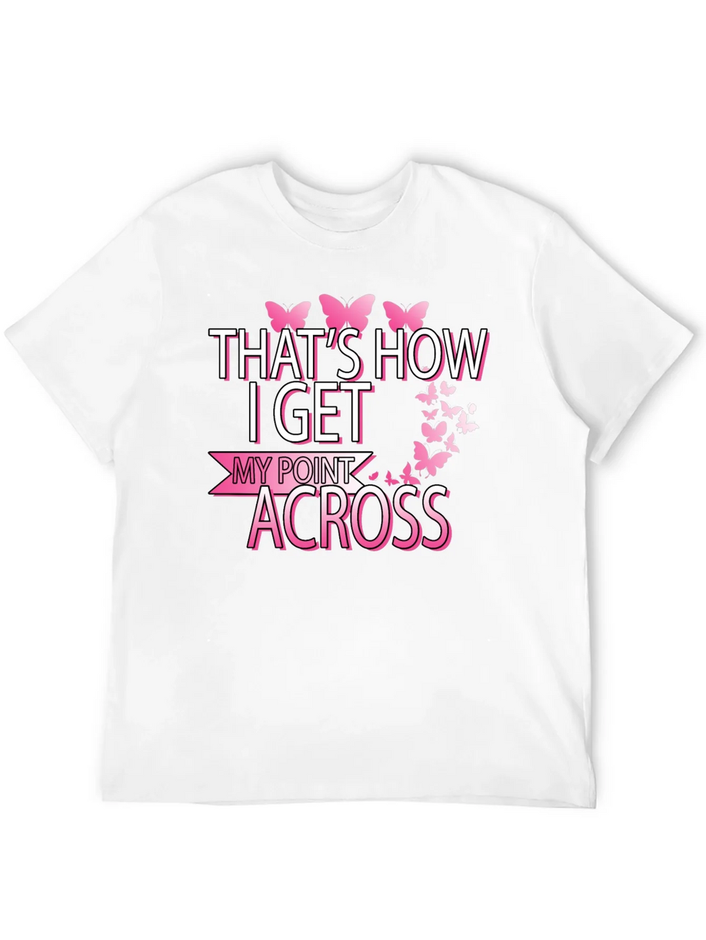 Butterfly Point Across Graphic Tee - Breast Cancer Awareness product image 11