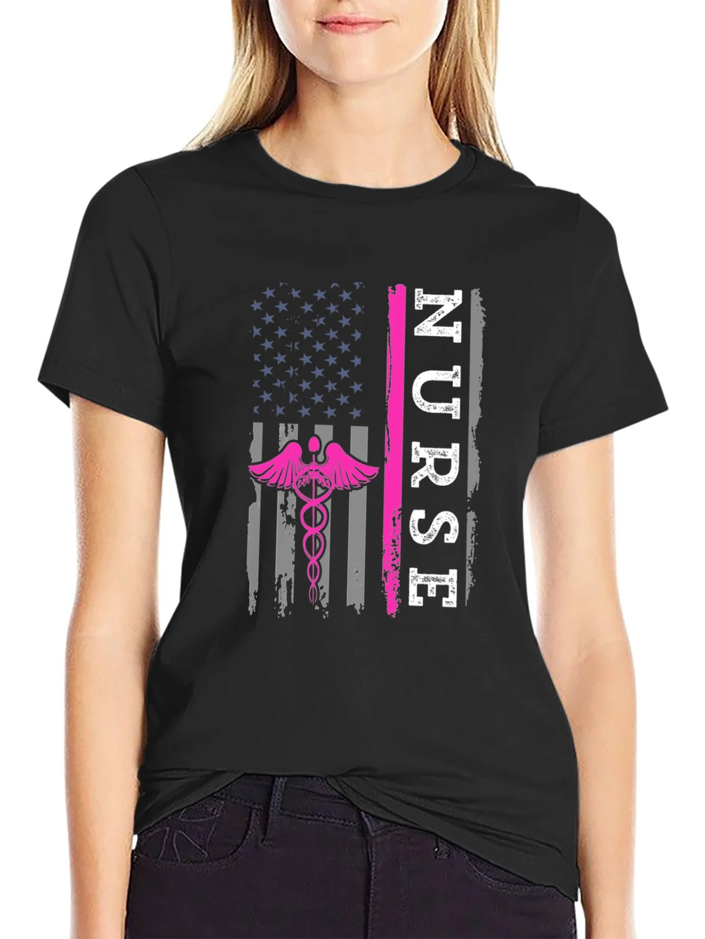 Nurse American Flag T-Shirt product image 2