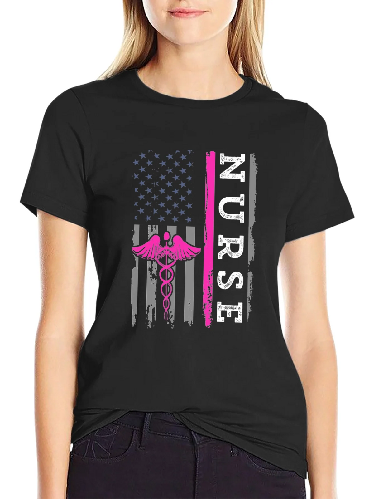 Nurse American Flag T-Shirt product image 2