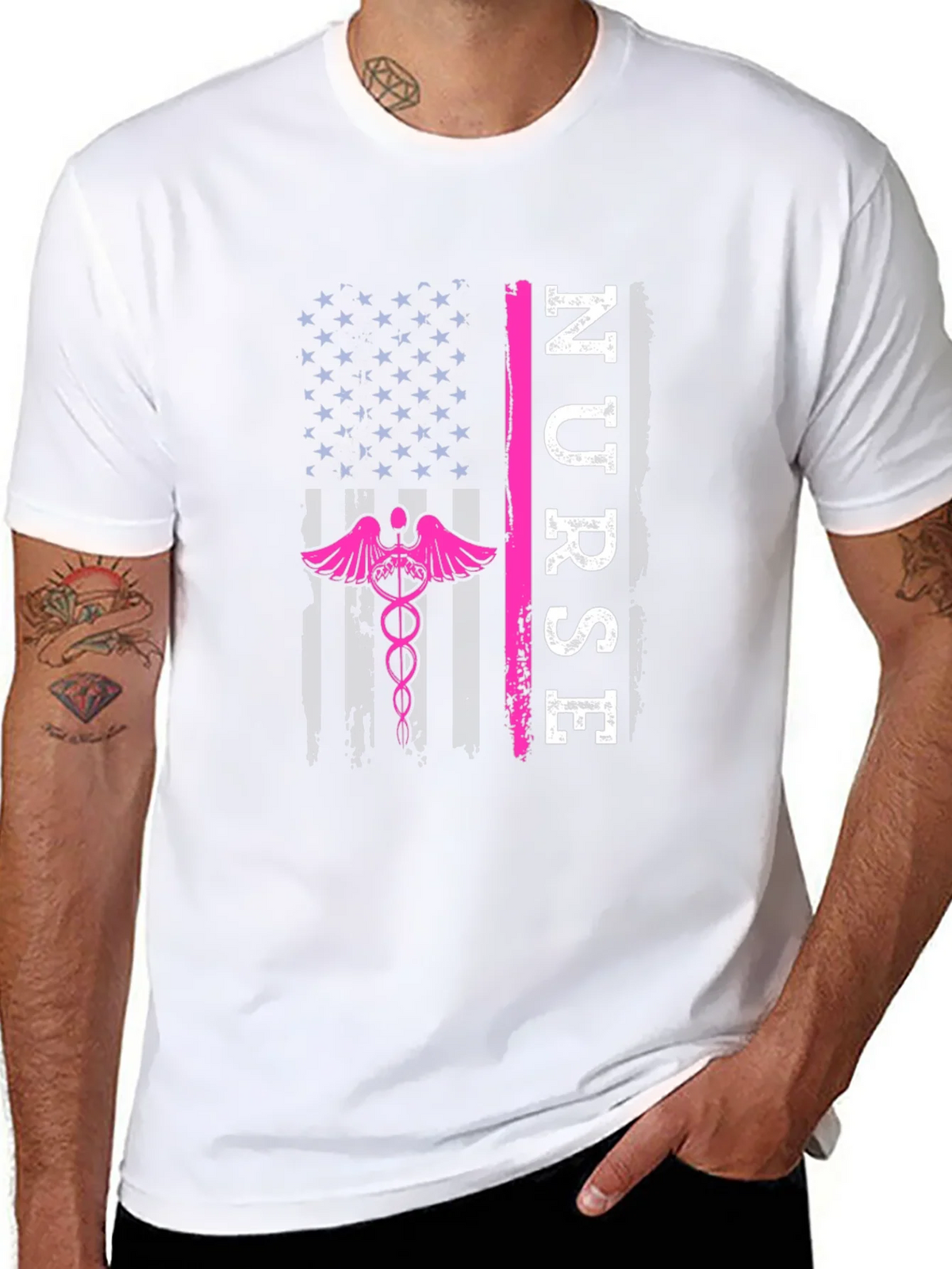 Nurse American Flag T-Shirt product image 7