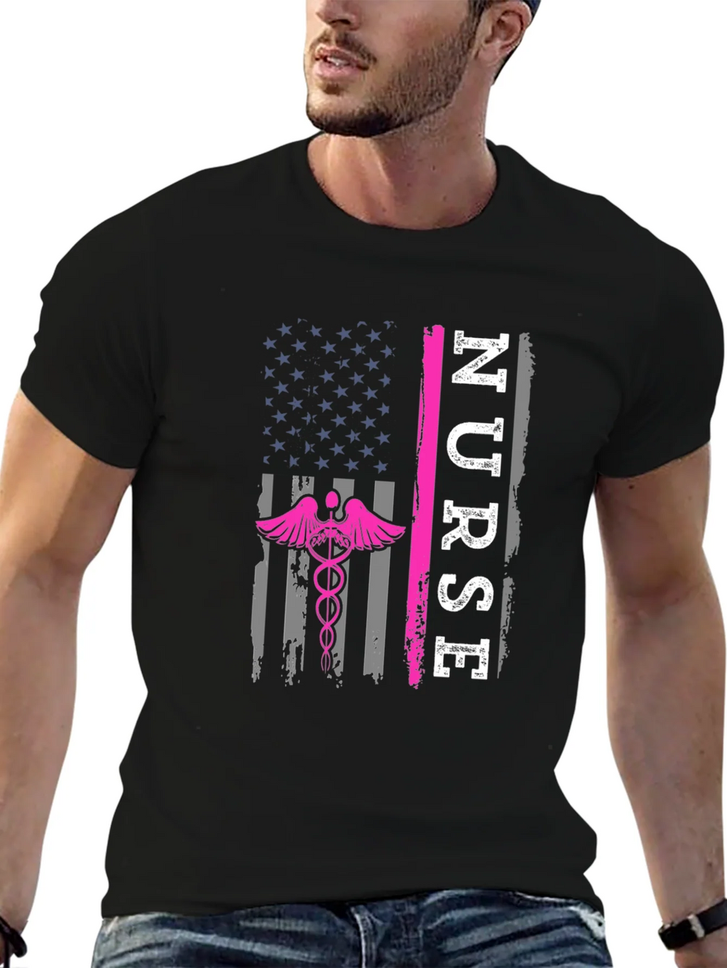 Nurse American Flag T-Shirt product image 6