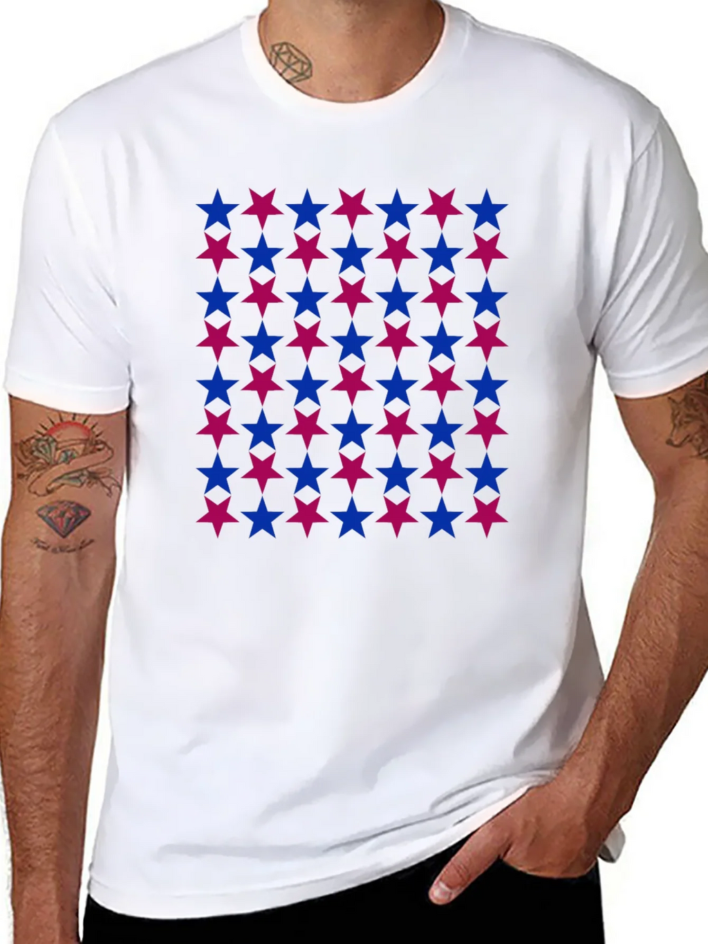 Bi Pride Stars T-Shirt - LGBTQ+ Apparel product image 7