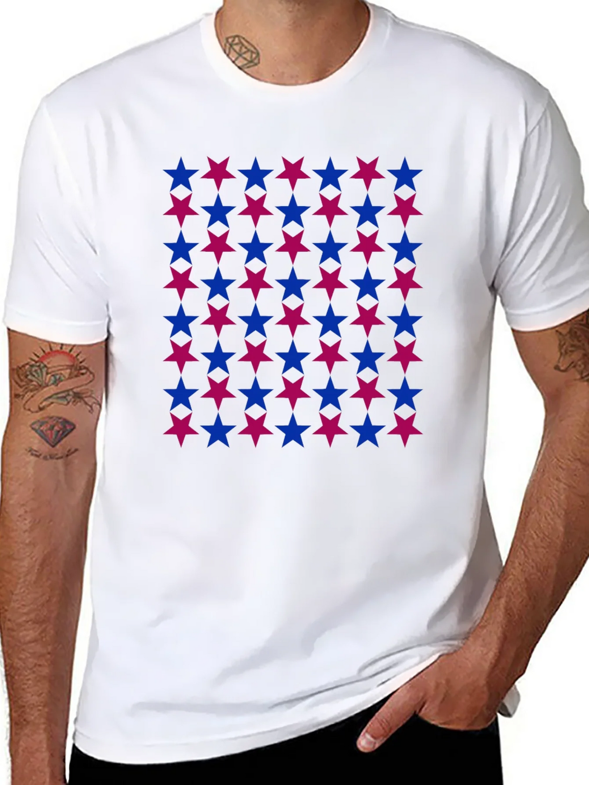 Bi Pride Stars T-Shirt - LGBTQ+ Apparel product image 7