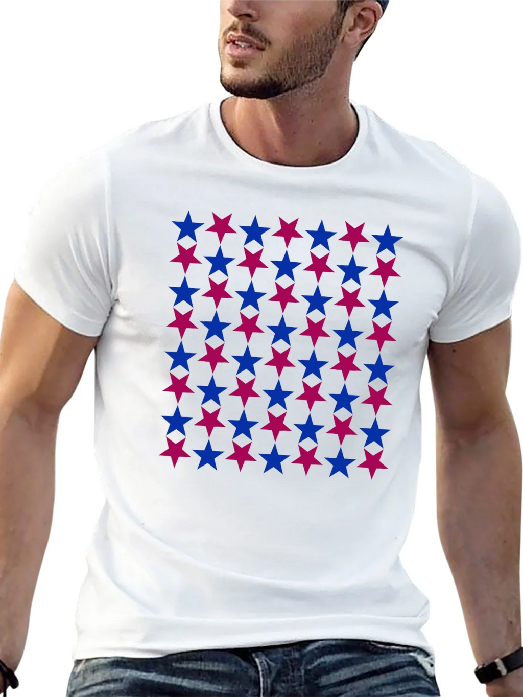 Bi Pride Stars T-Shirt - LGBTQ+ Apparel product image 12