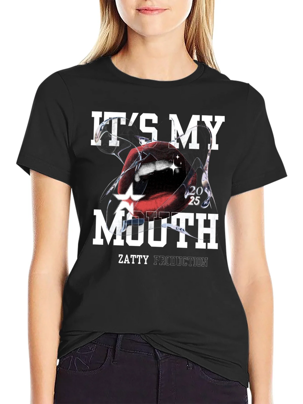 Its My Mouth Black Graphic Tee product image 2