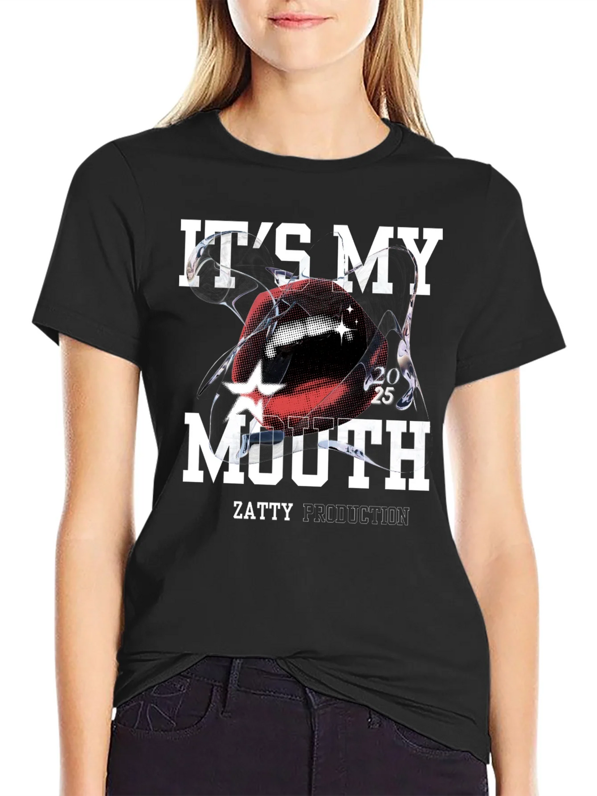 Its My Mouth Black Graphic Tee product image 2