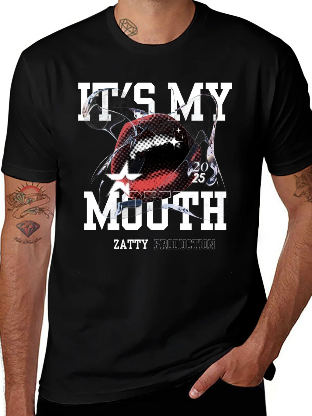 Its My Mouth Black Graphic Tee product image 1