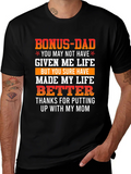 Bonus Dad Graphic T-Shirt - Thanks for Putting Up With My product image 1