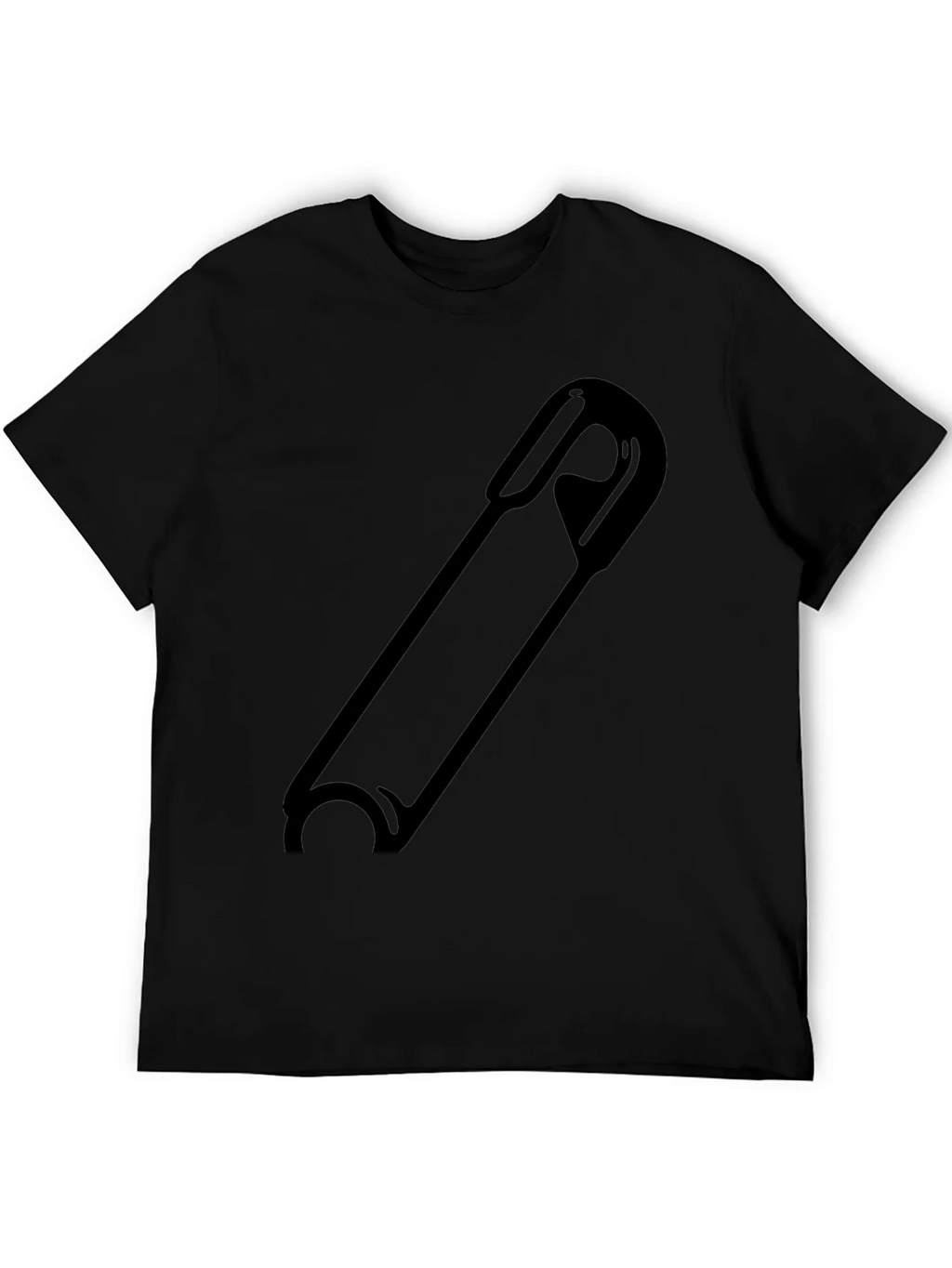 Safety Pin Graphic Black T-Shirt product image 2