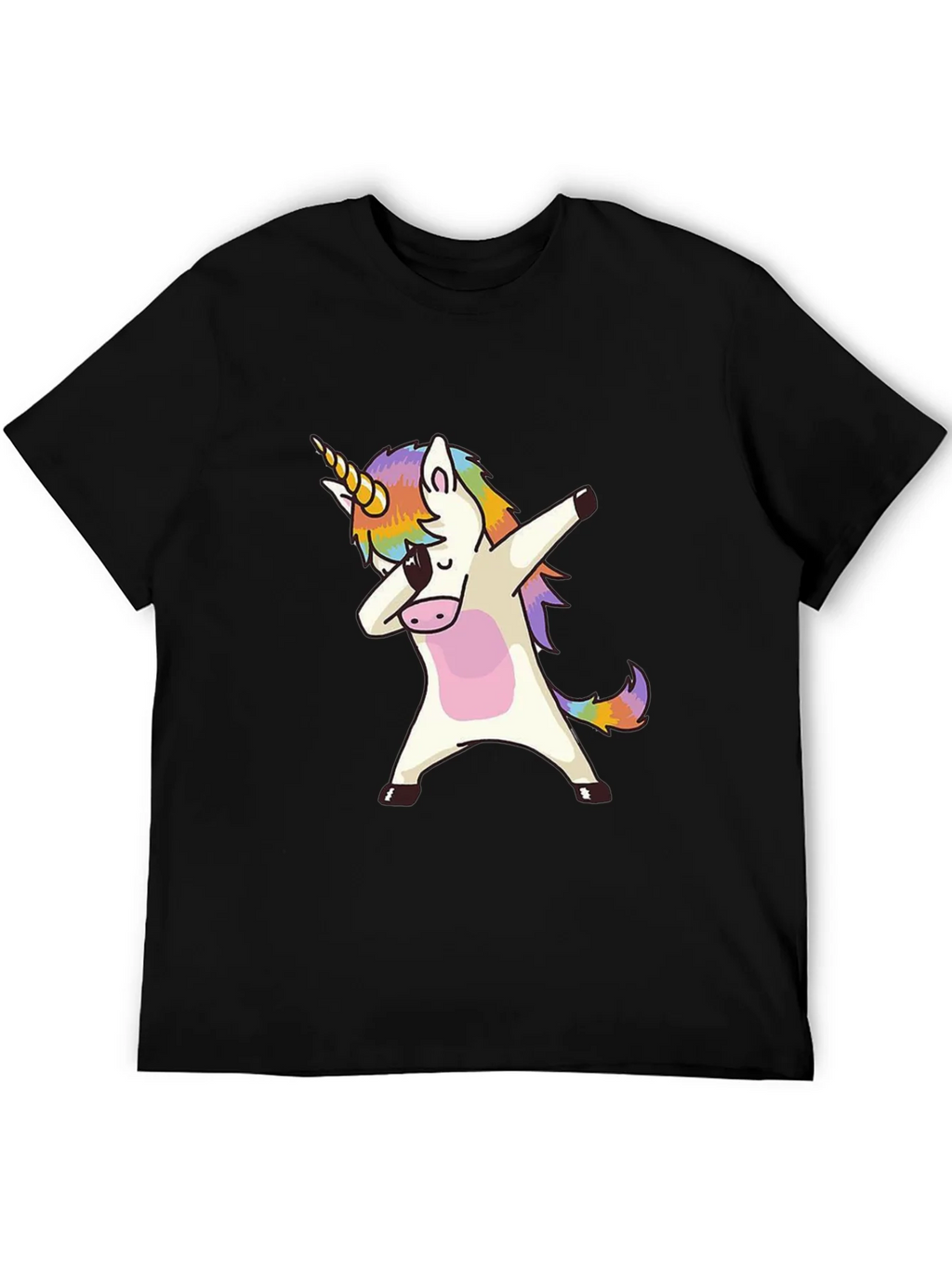 Dabbing Unicorn Graphic Tee - Black product image 5