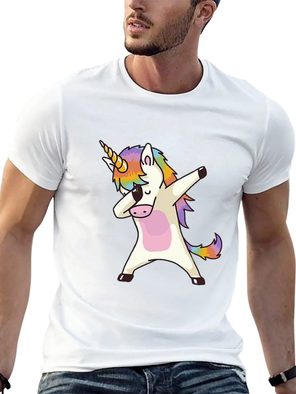 Dabbing Unicorn Graphic Tee - Black product image 8