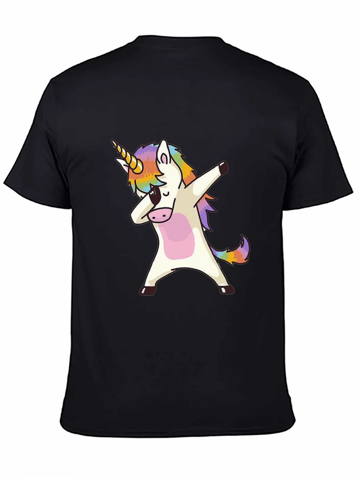 Dabbing Unicorn Graphic Tee - Black product image 4