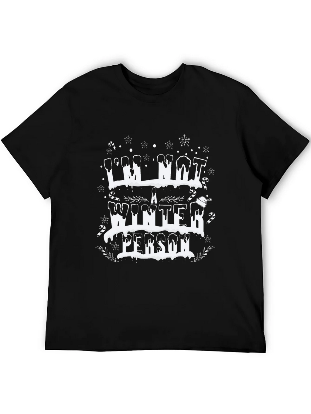Im Not a Winter Person Black Graphic Tee product image 5