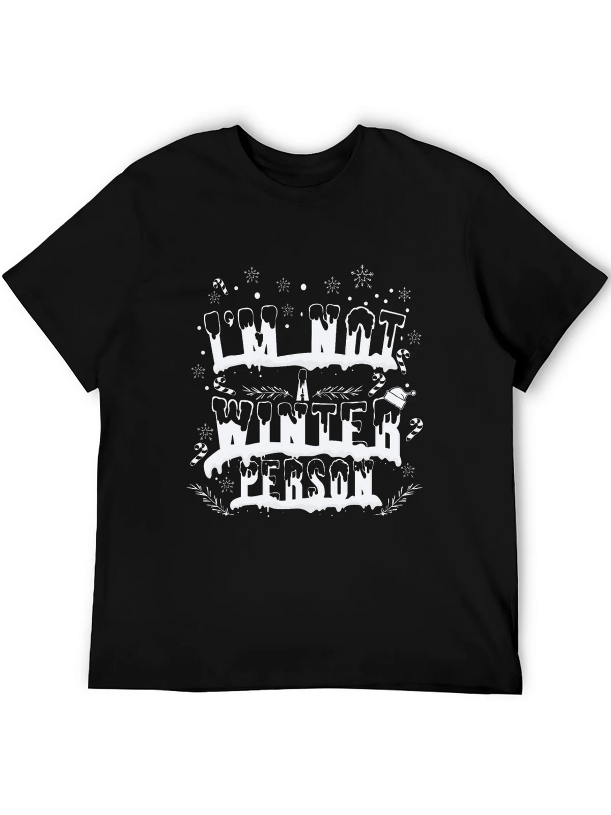 Im Not a Winter Person Black Graphic Tee product image 5