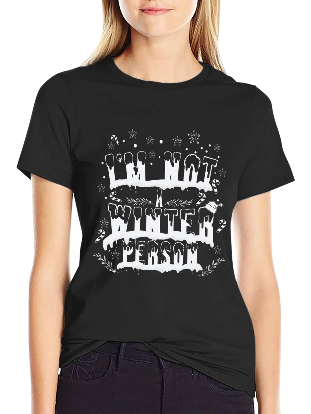 Im Not a Winter Person Black Graphic Tee product image 2