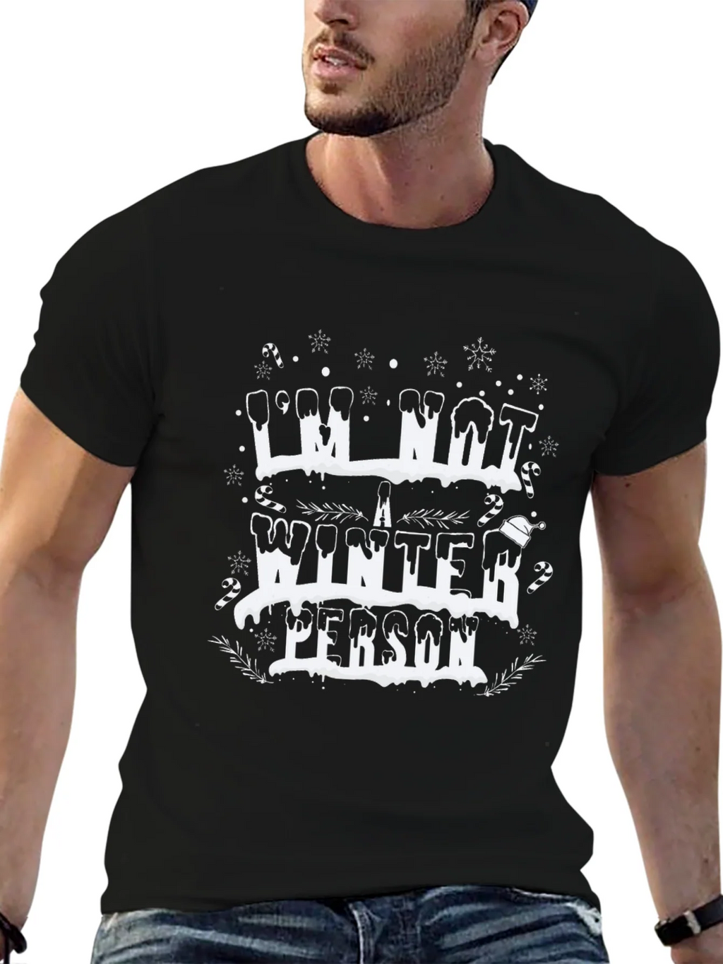 Im Not a Winter Person Black Graphic Tee product image 6