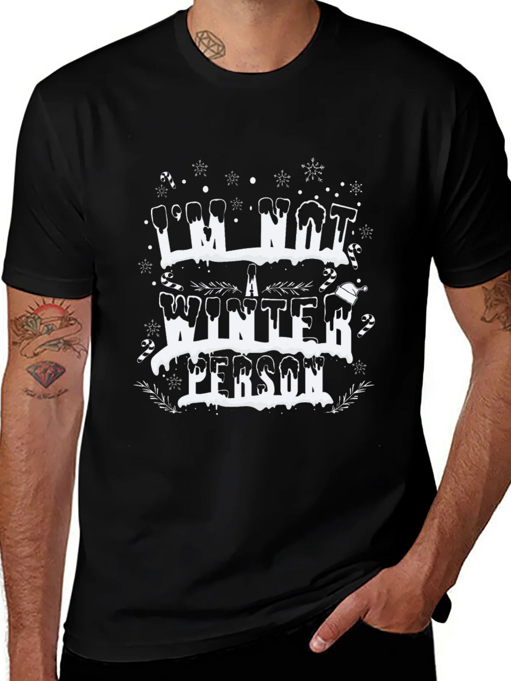 Im Not a Winter Person Black Graphic Tee product image 1