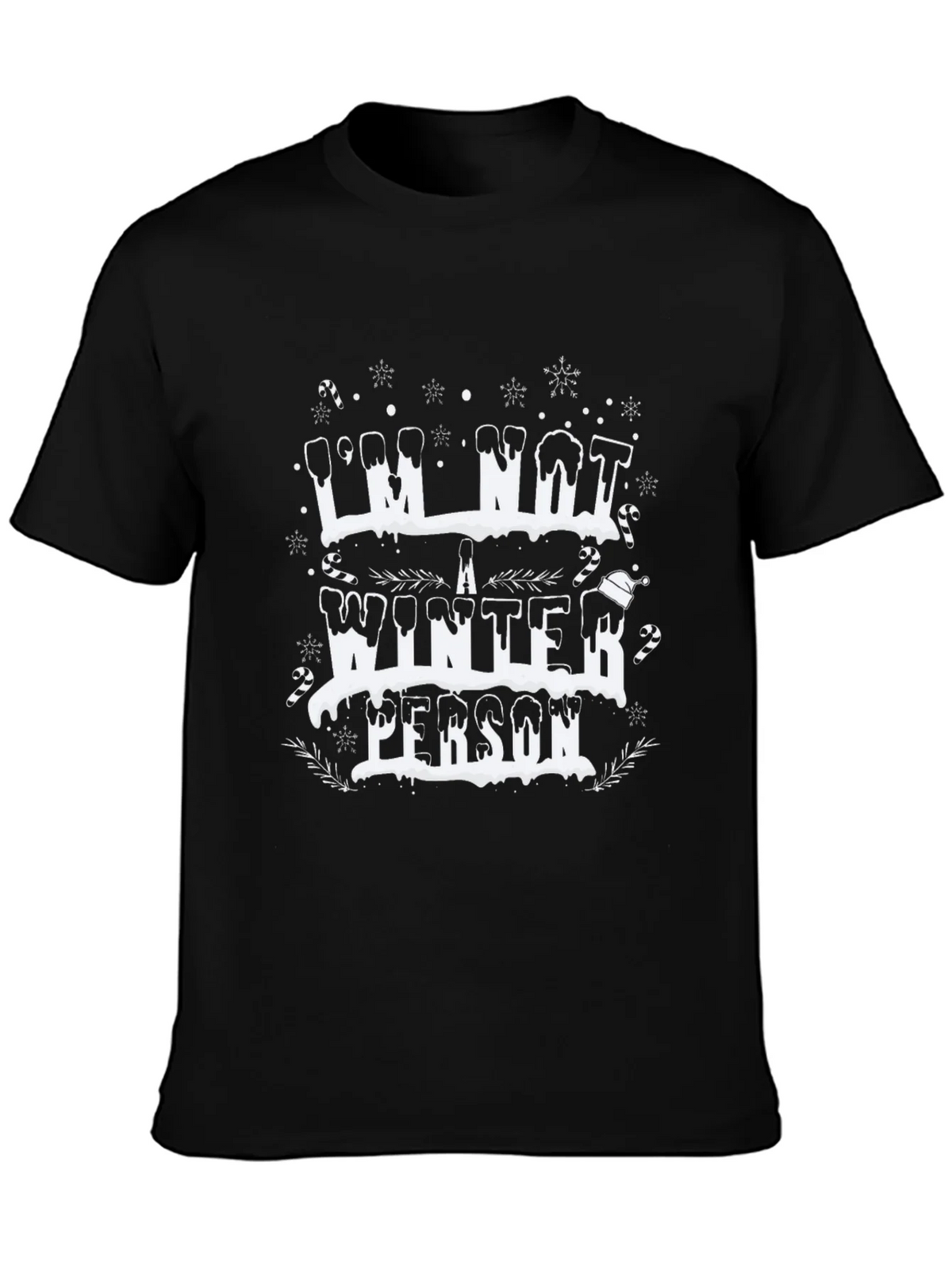Im Not a Winter Person Black Graphic Tee product image 3