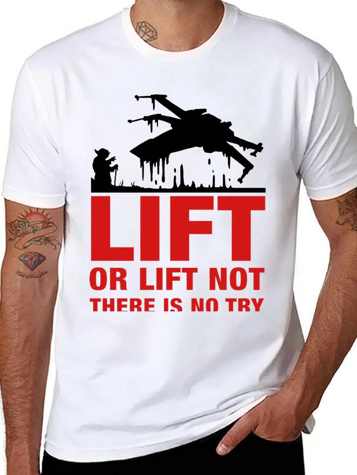 Lift or Not Star Wars Inspired Graphic T-Shirt product image 3