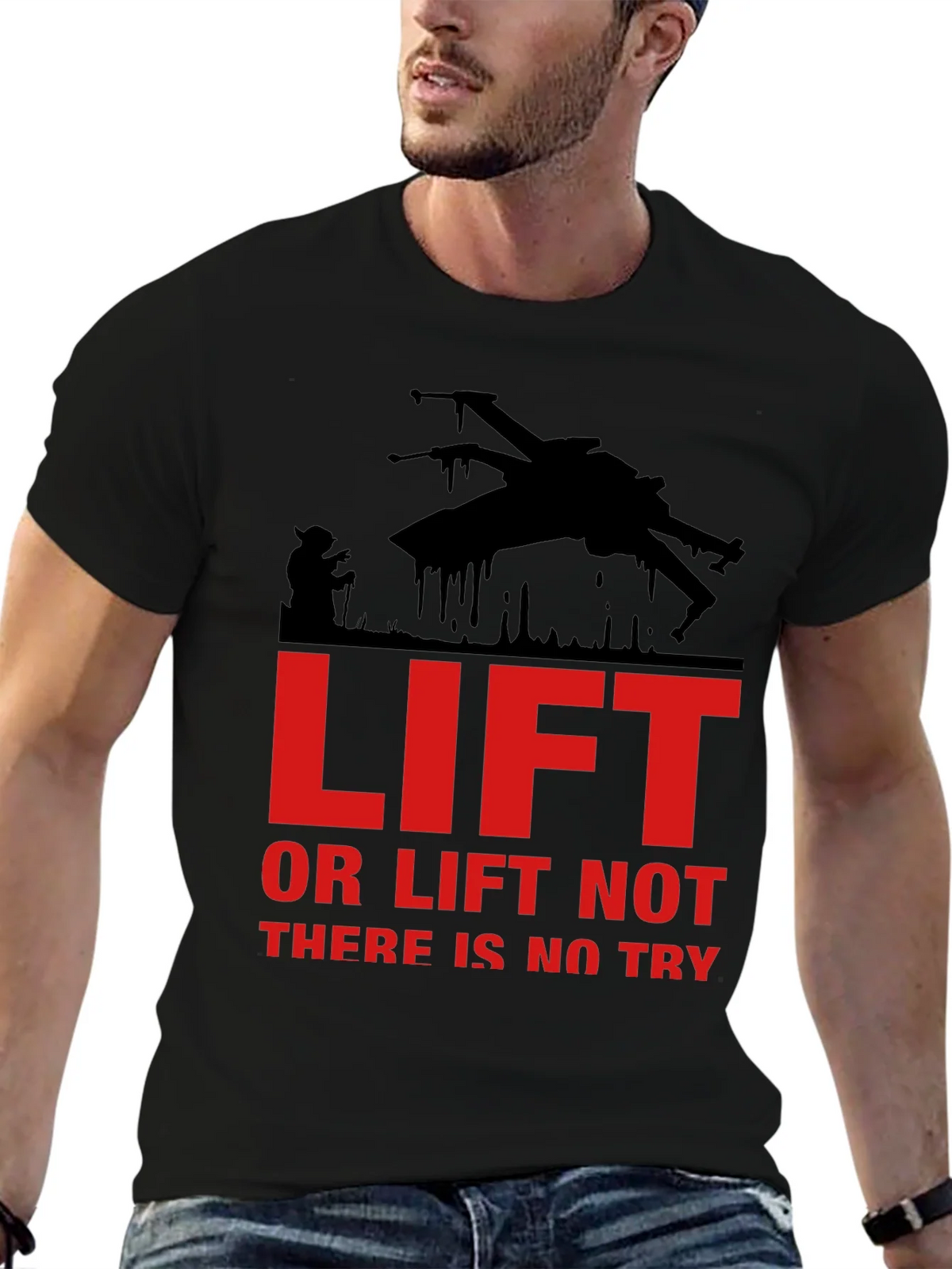 Lift or Not Star Wars Inspired Graphic T-Shirt product image 2