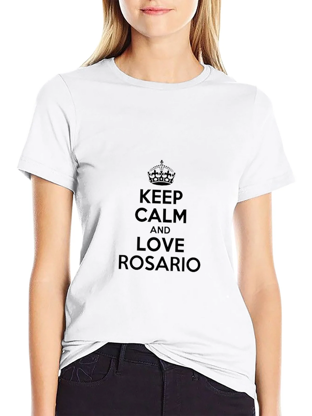 Keep Calm and Love Rosario Black T-Shirt product image 6