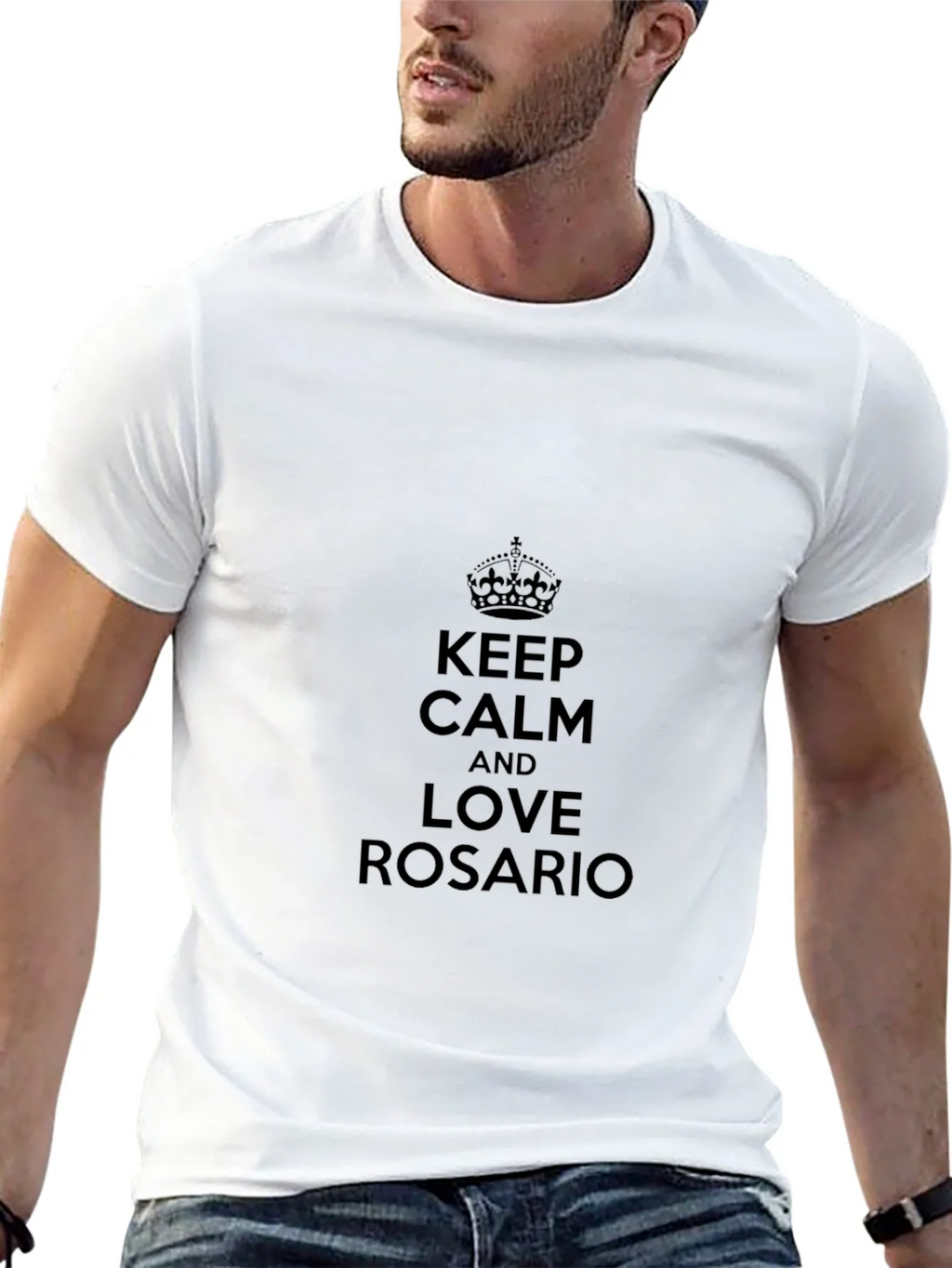 Keep Calm and Love Rosario Black T-Shirt product image 10