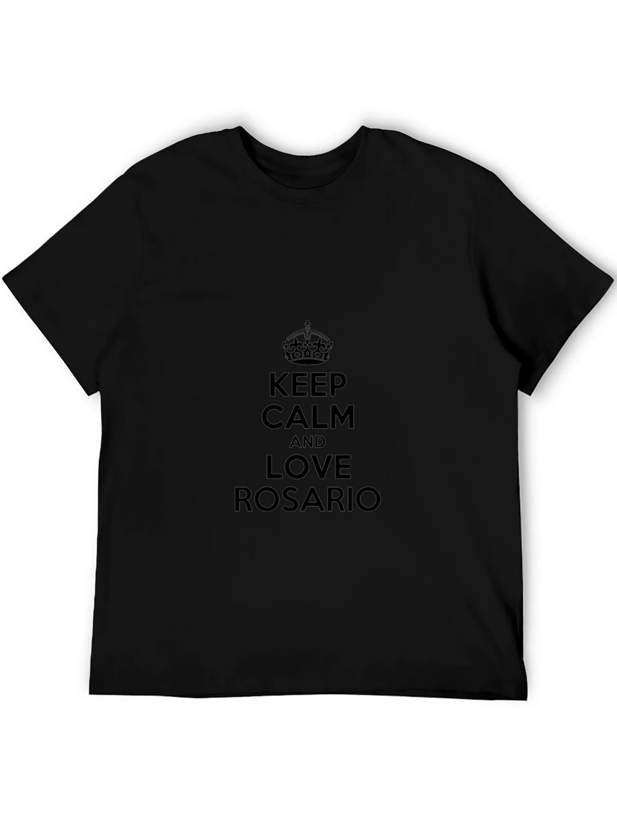Keep Calm and Love Rosario Black T-Shirt product image 4