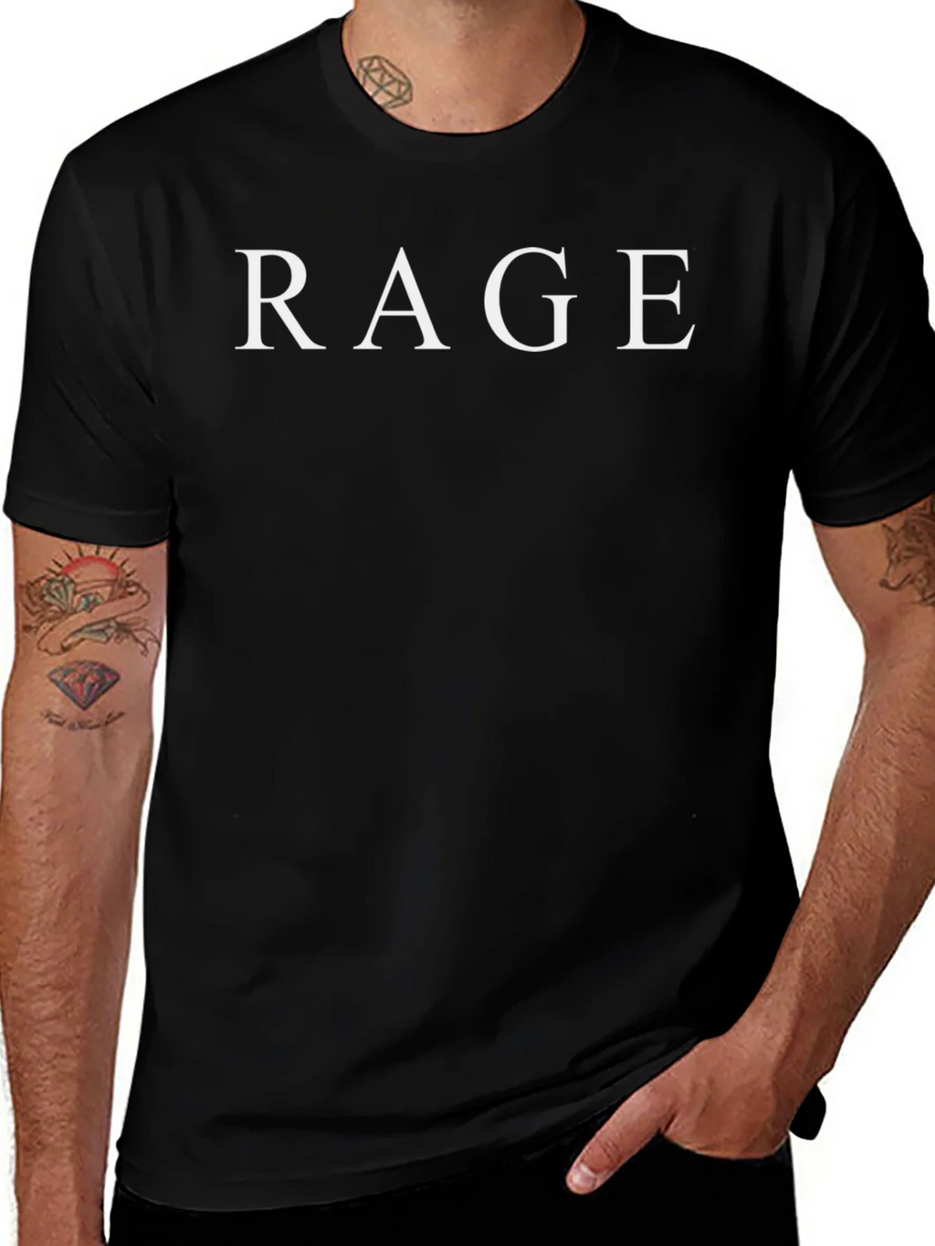 Rage Graphic Tee - Classic Black Cotton T-Shirt product image 1