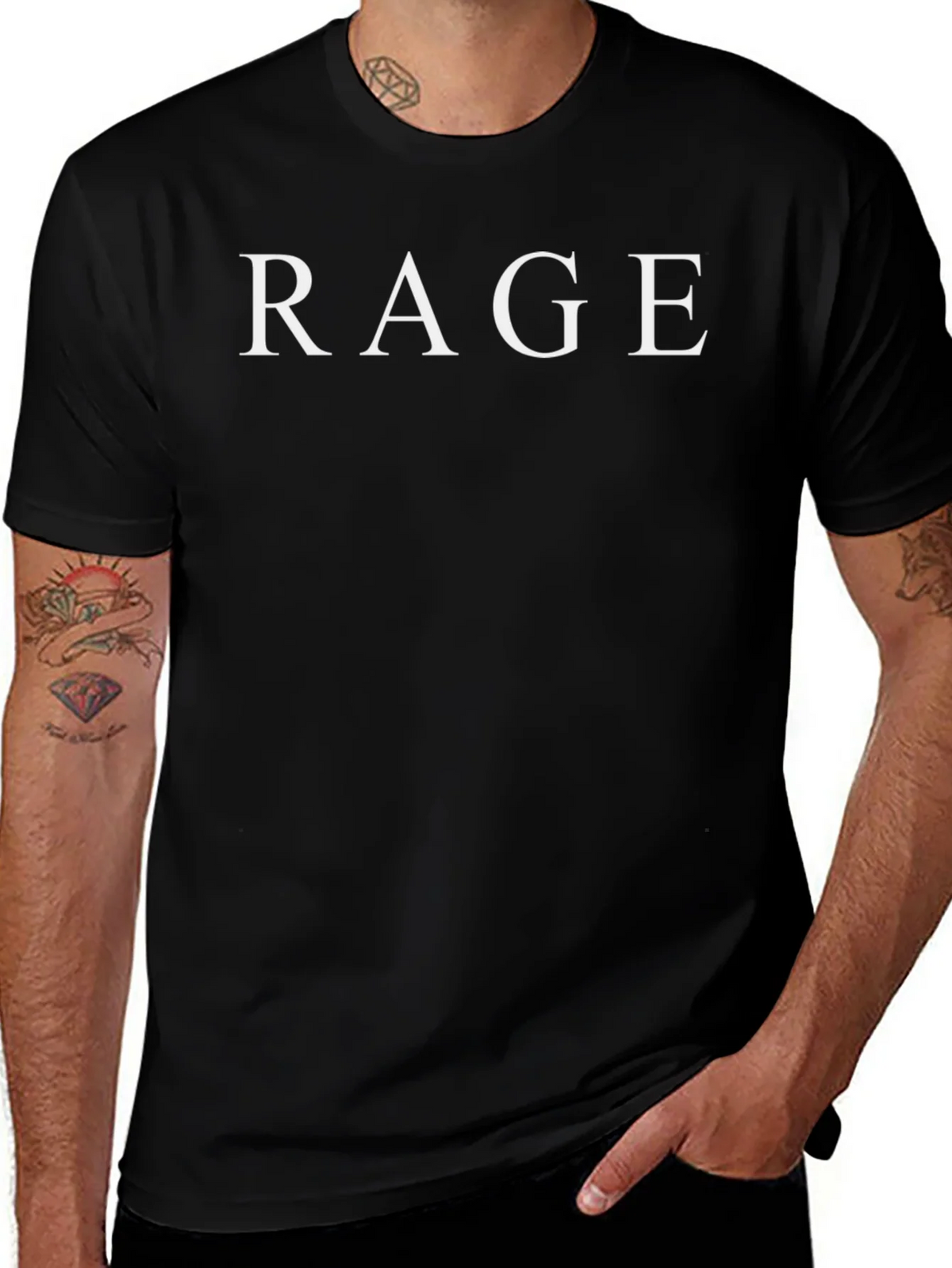 Rage Graphic Tee - Classic Black Cotton T-Shirt product image 1