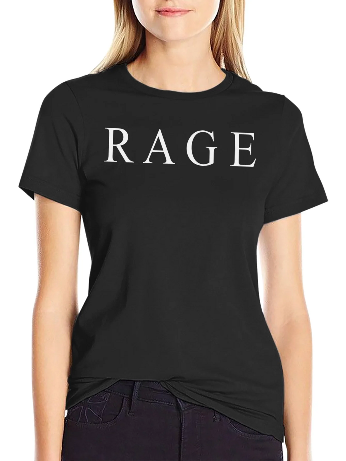 Rage Graphic Tee - Classic Black Cotton T-Shirt product image 2